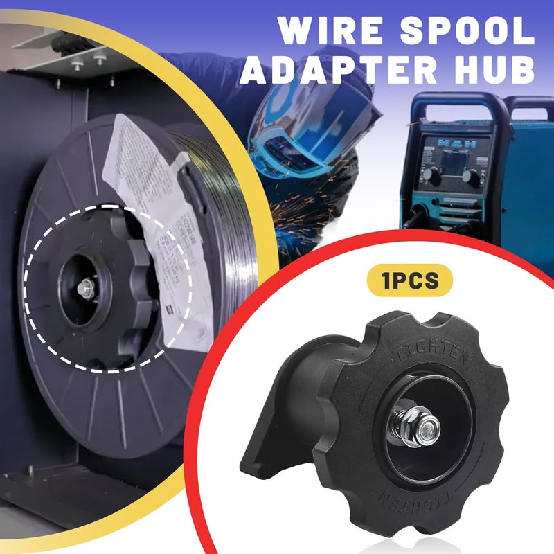 HAVANSIDY Wire Spool Adapter Hub Replacement for Miller Millermatic 211 140 135 180, Premium Black Plastic and Metal Spool Adapter Hub Kit Replacement for Milling Welder, Hobart Welder 500559 - Image 2